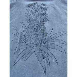 Tommy Bahama Hawaiian Shirt XLDusty Blue‎ Pineapples Silk Short Sleeve